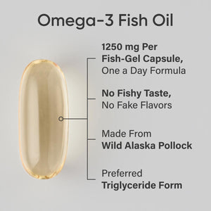 Sports Research Triple Strength Omega 3 Fish Oil 90 Softgels EPA DHA from Alaskan Pollock Burpless