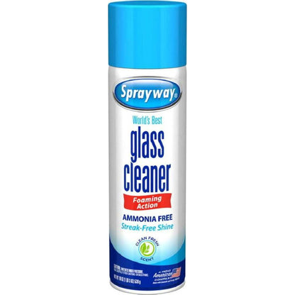 Sprayway Glass Cleaner, Aerosol Spray, 19oz, Packaging May Vary