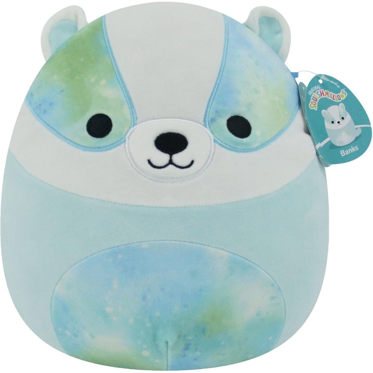 Squishmallows 12" Banks Badger Plush, Medium Size, Ultra Soft Kellytoy Official Stuffed Animal, Blue