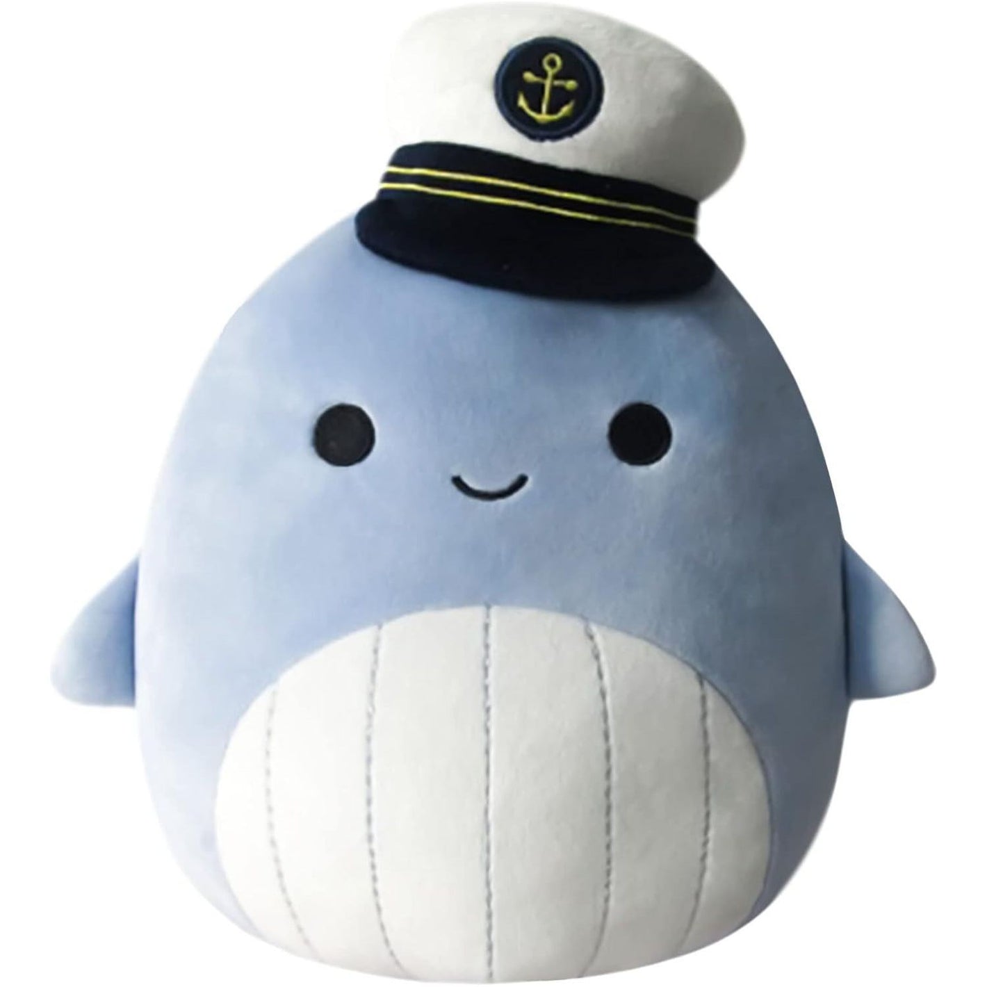 Squishmallows 8-Inch Samir Blue Whale with Sailor Hat – Ultra-Soft Plush, Official Kellytoy Collectible, Cuddly Stuffed Animal for Kids & Fans