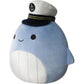 Squishmallows 8-Inch Samir Blue Whale with Sailor Hat – Ultra-Soft Plush, Official Kellytoy Collectible, Cuddly Stuffed Animal for Kids & Fans