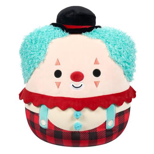 Squishmallows Ukee Clown 12 Inch Plush Toy with Teal Hair and Bowler Hat Official Jazwares Soft Toy
