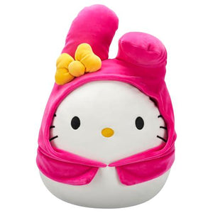 Squishmallows Sanrio Hello Kitty 14 inch in My Melody Hoodie Official Plush Toy