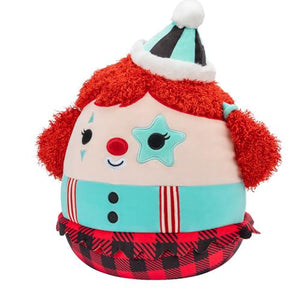 Squishmallows Eurydice 12 inch Plush Clown with Teal Star Eye Patch Official Toy
