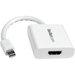 StarTech.com Mini DisplayPort To HDMI Adapter - MDP To HDMI Video Converter - 1080p - Mini DP Or Thunderbolt 1/2 Mac/PC To HDMI Monitor/Display/TV - Passive MDP 1.2 To HDMI Dongle - White (MDP2HDW),