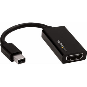 StarTech.com Mini DisplayPort To HDMI Adapter - Active MDP 1.4 To HDMI 2.0 Video Converter - 4K 60Hz - Mini DP Or Thunderbolt 1/2 Mac/PC To HDMI Monitor/TV/Display (MDP2HD4K60S), Black,