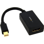 StarTech.com Mini DisplayPort To HDMI Adapter - 1080p - Mini DP To HDMI Monitor/Display/TV - Passive MDP 1.2 To HDMI Adapter Dongle Video Converter - Upgraded Version Is MDP2HDEC (MDP2HDMI),Black,