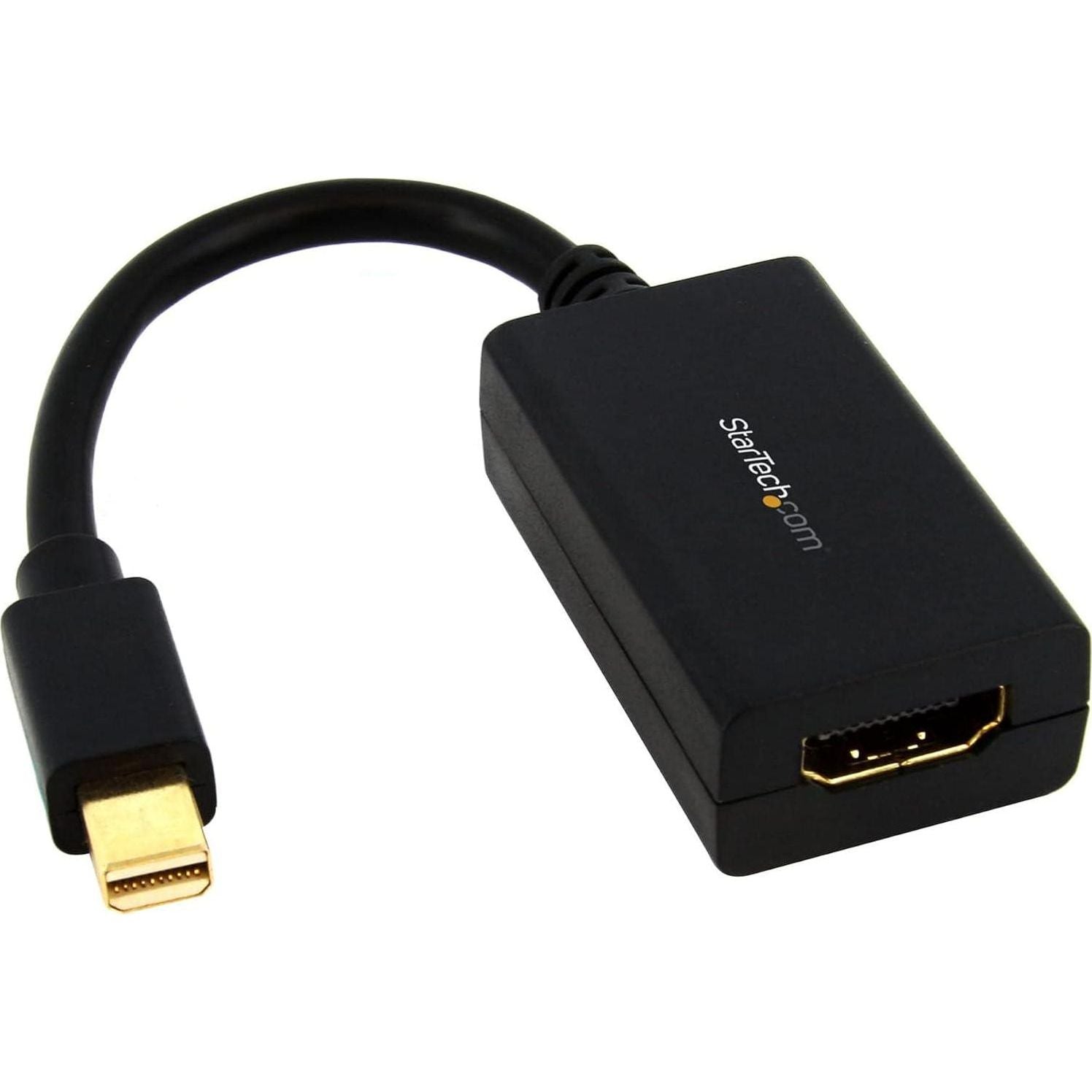 StarTech.com Mini DisplayPort To HDMI Adapter - 1080p - Mini DP To HDMI Monitor/Display/TV - Passive MDP 1.2 To HDMI Adapter Dongle Video Converter - Upgraded Version Is MDP2HDEC (MDP2HDMI),Black,