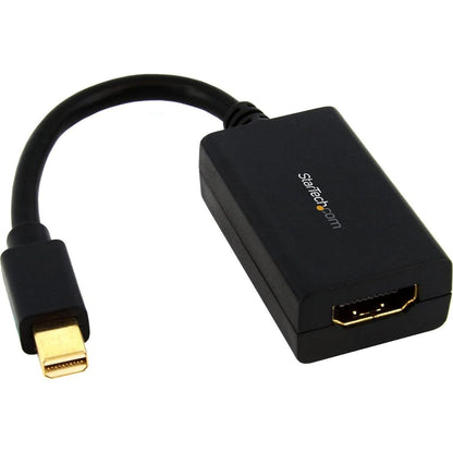 StarTech.com Mini DisplayPort To HDMI Adapter - 1080p - Mini DP To HDMI Monitor/Display/TV - Passive MDP 1.2 To HDMI Adapter Dongle Video Converter - Upgraded Version Is MDP2HDEC (MDP2HDMI),Black,