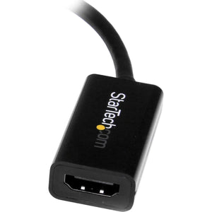 StarTech.com Mini DisplayPort To HDMI Adapter - Active MDP To HDMI Video Converter - 4K 30Hz - Mini DP Or Thunderbolt 1/2 Mac/PC To HDMI Monitor/TV/Display - MDP 1.2 To HDMI Adapter Dongle (MDP2HD4KS),