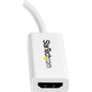 StarTech.com Mini DisplayPort To HDMI Adapter - Active MDP To HDMI Video Converter - 4K 30Hz - Mini DP Or 1/2 Mac/PC To HDMI Monitor/TV/Display - MDP 1.2 To HDMI Adapter Dongle - White (MDP2HD4KSW),