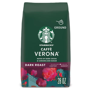 Starbucks Ground Coffee, Dark Roast Caffè Verona, 100% Arabica, 28 oz Bag, Rich & Bold Flavor