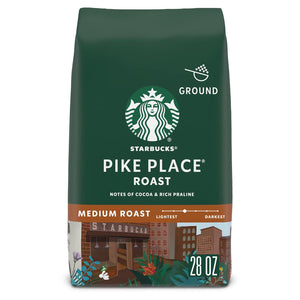 Starbucks Starbucks Ground Coffee, Medium Roast Coffee, Pike Place Roast, 100% Arabica, 1 Bag (28 Oz)