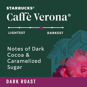 Starbucks Ground Coffee, Dark Roast Caffè Verona, 100% Arabica, 28 oz Bag, Rich & Bold Flavor