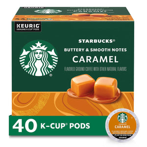 Starbucks Caramel Flavored K-Cup Coffee Pods, 100% Arabica, Medium Roast, 40 Pods per Box