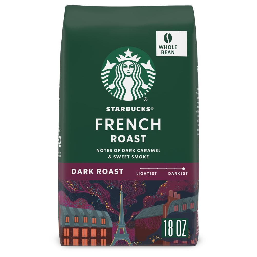 Starbucks Starbucks Whole Bean Coffee, Dark Roast Coffee, French Roast, 100% Arabica, 1 Bag (18 Oz)