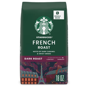 Starbucks Starbucks Whole Bean Coffee, Dark Roast Coffee, French Roast, 100% Arabica, 1 Bag (18 Oz)