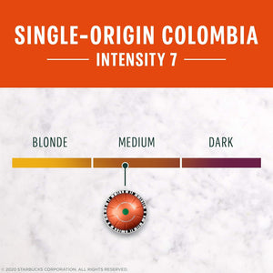 Starbucks By Nespresso Vertuo Single Origin Colombia Coffee, Medium Roast, Brews 7-8 oz, 10 Capsules