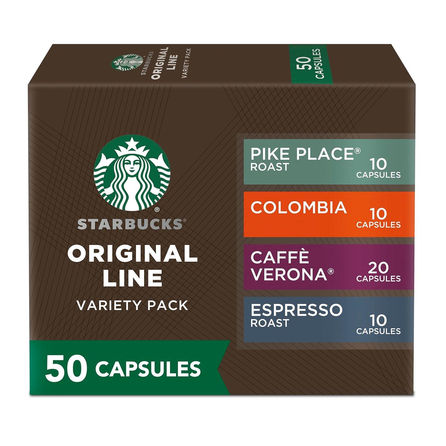 Starbucks Starbucks By Nespresso Original Line, Intense Variety Pack, 50-count Espresso Pods