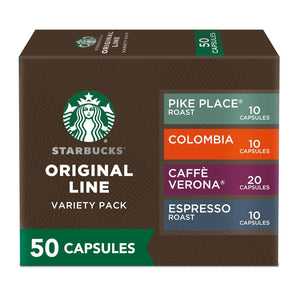 Starbucks Starbucks By Nespresso Original Line, Intense Variety Pack, 50-count Espresso Pods
