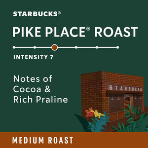 Starbucks by Nespresso Vertuo Pike Place Medium Roast Coffee, 32 Count Coffee Pods, Brews 7-8oz