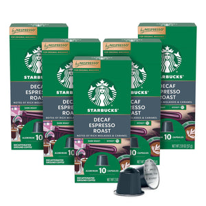 Starbucks Starbucks By Nespresso Original Line, Decaf Espresso, Dark Roast, 50-count Espresso Pods