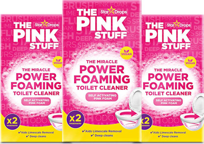 Stardrops Stardrops The Pink Stuff Miracle Power Foaming Toilet Cleaner Self-Activating Formula For Deep Cleaning, Stain Removal, And A Fresh Shine Bathroom Essential