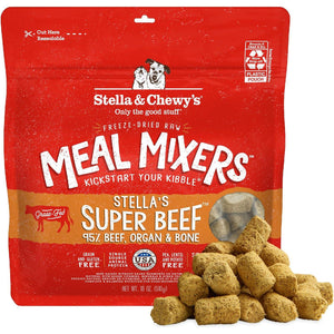 Stella & Chewy's Freeze Dried Raw Meal Mixers 18 oz Beef Dog Food Topper for Picky Eaters