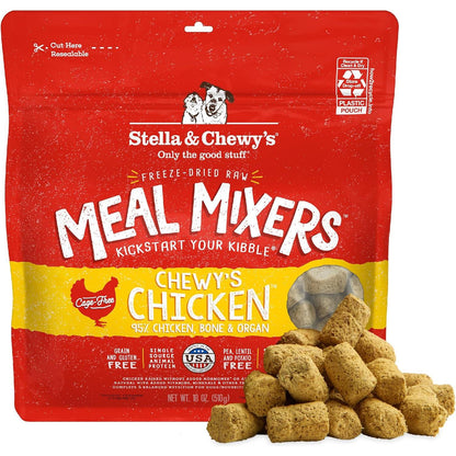 Stella & Chewy's Freeze-Dried Chicken Meal Mixers, 18 oz, Grain-Free Dog Food Topper & Mixer