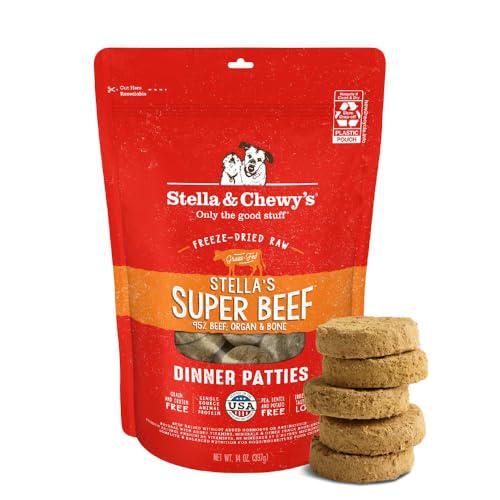 Stella & Chewy's Freeze Dried Raw Dinner Patties 14 oz Beef Recipe Grain Free High Protein Dog Food