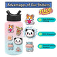 Eoaod 200 pcs Waterproof Water Bottle Stickers Vinyl for Kids Cute Travel Sticker Pack