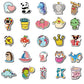 Eoaod 200 pcs Waterproof Water Bottle Stickers Vinyl for Kids Cute Travel Sticker Pack