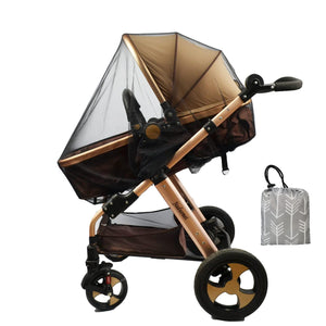 Stroller Netting Mosquito For Baby, Sewn In Pouch, Toddler Mosquito Net For Stroller With Storage Bag, Infant Car Seat Mesh Net, Black,705604458836