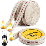Sukh Lamp Wick Lantern Wick - Lantern Wicks 3 Rolls 1/2 Inch Flat Cotton Oil Lamp Wick With Genuine Red Stitch Replacement Oil Lanterns Wick For Paraffin Oil Kerosene Based Lanterns And Candle Burners,