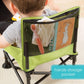Summer By Bright Starts Pop 'N Sit Portable Booster Chair, Floor Seat, Indoor/Outdoor Use, Compact Fold, Green, 6 Mos - 3 Yrs,