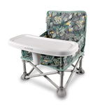Summer By Bright Starts Pop 'N Sit Portable Booster Chair, Floor Seat, Indoor/Outdoor Use, Compact Fold, Jungle Botanical, 6 Mos - 3 Yrs,