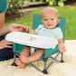 Summer By Bright Starts Pop 'N Sit Portable Booster Chair, Floor Seat, Indoor/Outdoor Use, Compact Fold, Teal, 6 Mos - 3 Yrs,