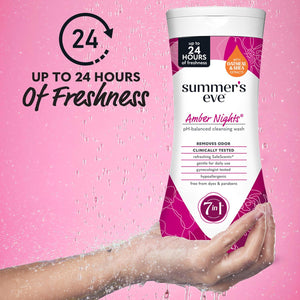 Summer's Eve Amber Nights Feminine Body Wash with Oat & Shea Extracts, Daily Refreshing, pH Balanced, 15 fl oz