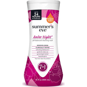 Summer's Eve Amber Nights Feminine Body Wash with Oat & Shea Extracts, Daily Refreshing, pH Balanced, 15 fl oz