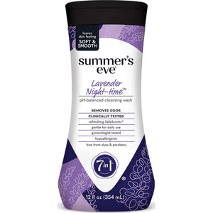Summer's Eve Lavender Night-Time Daily Refreshing All Over Feminine Body Wash, Removes Odor, pH Balanced, 12 fl oz