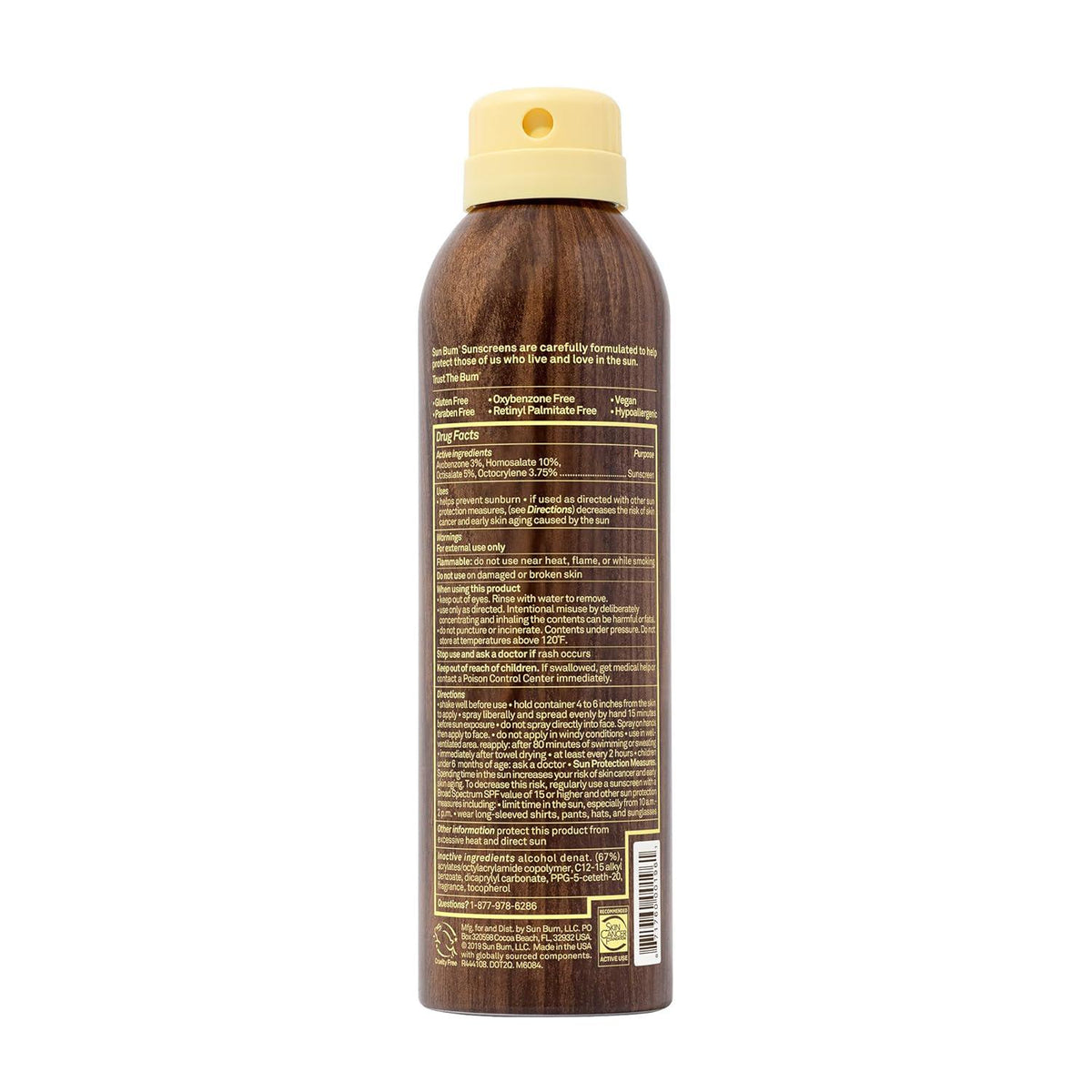 Sun Bum Sun Bum Original SPF 30 Sunscreen Body Spray | Broad Spectrum Moisturizing Sunblock With Vitamin E | Hawaii 104 Act Compliant (Octinoxate And Oxybenzone Free) | 6 Oz