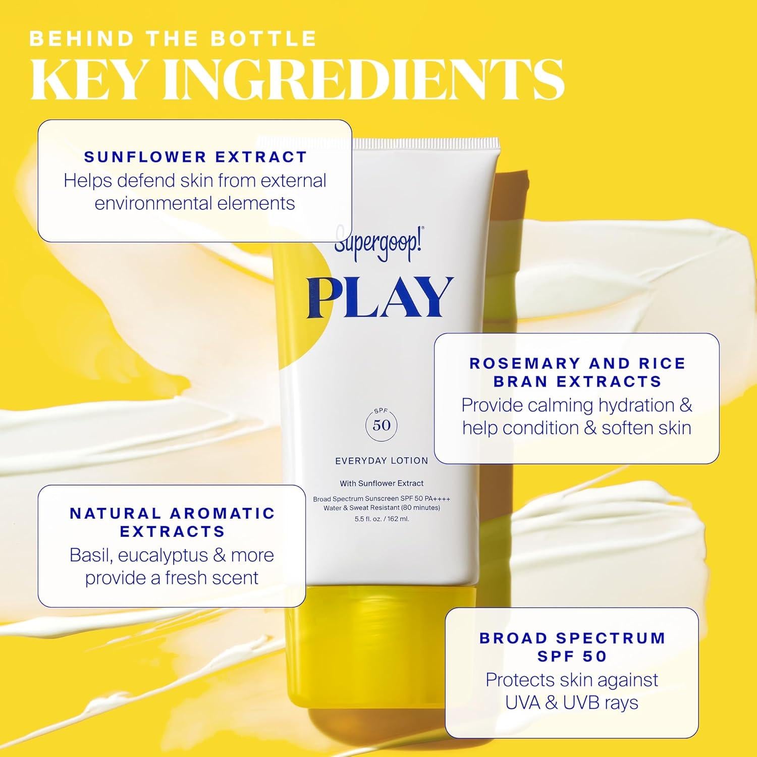 Supergoop! PLAY Everyday Lotion SPF 50 (2.4 Fl Oz) - Broad Spectrum Body And Face Sunscreen For Sensitive Skin - Great For Active Days - Fast Absorbing, Water And Sweat Resistant,
