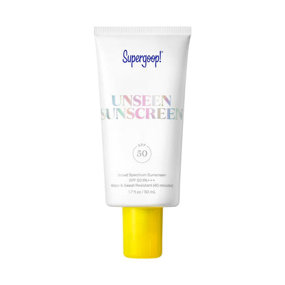 Supergoop! Supergoop! Unseen Sunscreen SPF 50 Invisible Sun Protection For Face - Broad Spectrum Face Sunscreen + Makeup-Gripping Primer - Weightless, Scentless, Oil Free - For All Skin Types - 1.7 Fl Oz
