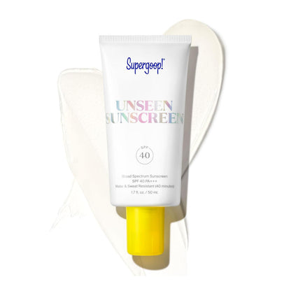 Supergoop! Supergoop! Unseen Sunscreen - SPF 40 - Invisible, Broad Spectrum Face Sunscreen + Makeup-Gripping Primer - Weightless, Scentless, Oil Free - For All Skin Types And Skin Tones - 1.7 Fl Oz