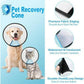 Supet Adjustable Dog Cone Collar After Surgery Recovery Neck Collar for Small Medium Large Dogs