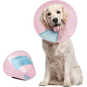 Supet Adjustable Dog Cone Collar After Surgery Recovery Neck Collar for Small Medium Large Dogs