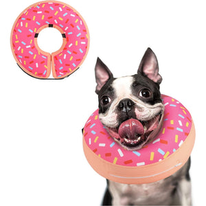Supet Inflatable Dog Cone Collar for Surgery Recovery Donut Soft E Collar for Small Medium Large Dogs