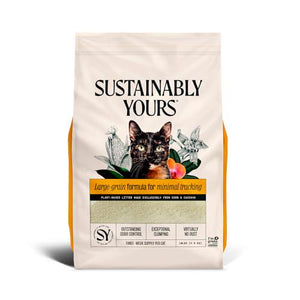 Sustainably Yours Large Grain Cat Litter 10 lb Natural Clumping and Odor Control Formula
