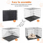 Sweetcrispy 36 Inch Folding Dog Crate with Divider Panel and Tray for Indoor Outdoor Use