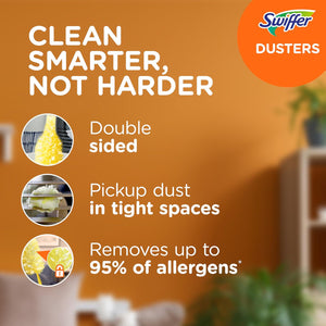 Swiffer Duster Heavy Duty Dusting Kit, 3ft Extended Handle, 1 Duster & 12 Refills